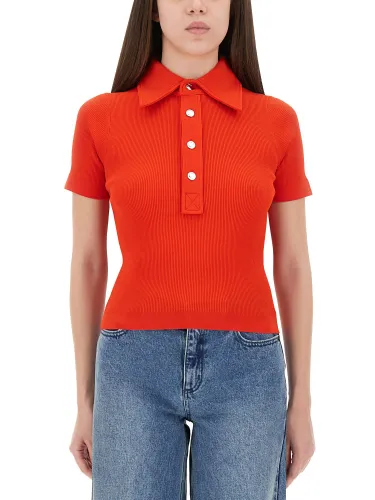 Tory burch viscose polo shirt - tory burch - Modalova