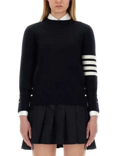 Milano stitch jersey with 4 bars - thom browne - Modalova