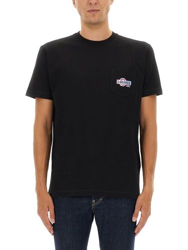 T-shirt with pocket and logo - dsquared2 - Modalova