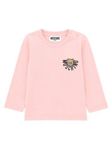 T-shirt manica lunga con logo - moschino - Modalova