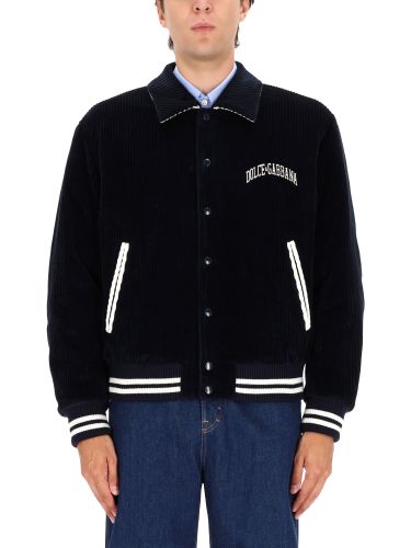 Corduroy bomber jacket - dolce & gabbana - Modalova