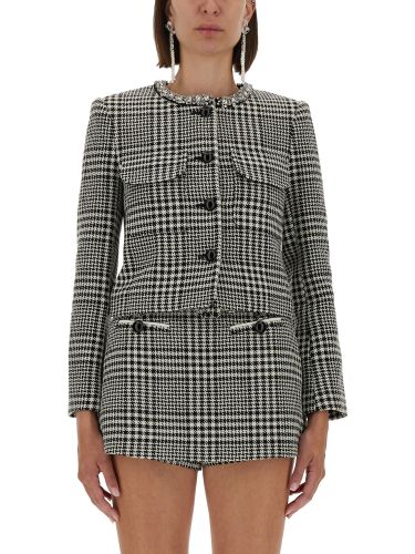 Houndstooth jacket with crystals - self-portrait - Modalova
