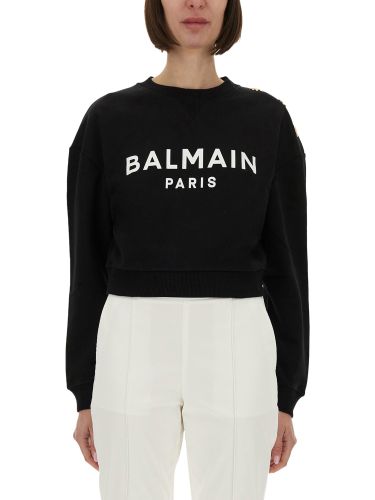 Balmain sweatshirt with logo print - balmain - Modalova
