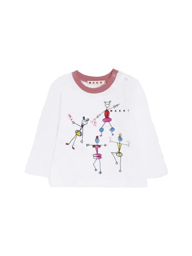 Marni t-shirt with stylized logo - marni - Modalova