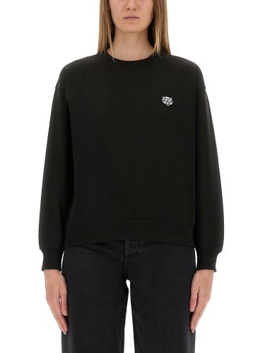 Cotton sweatshirt with "happy tiger" patch - kenzo - Modalova