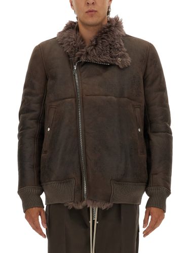 Rick owens leather bomber jacket - rick owens - Modalova