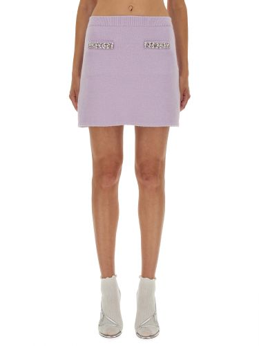 Knit skirt with crystals - self-portrait - Modalova