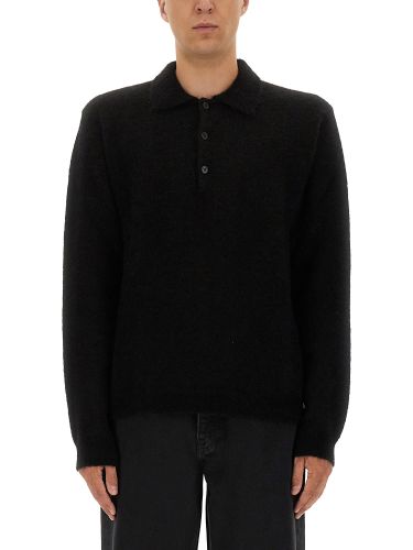 Wool sweater with polo collar - sunflower - Modalova