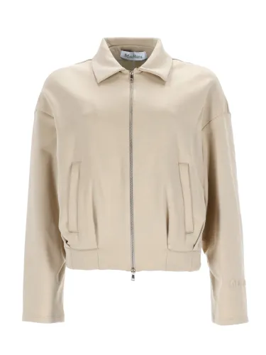 Silk and cotton crop sweatshirt - max mara - Modalova