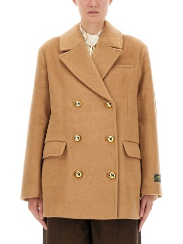 Ganni double-breasted wool blazer - ganni - Modalova