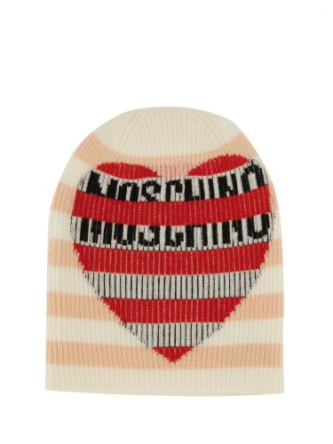 Moschino jeans wool cap with logo - moschino jeans - Modalova