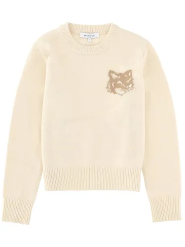 Maison kitsuné "fox head" sweater - maison kitsuné - Modalova