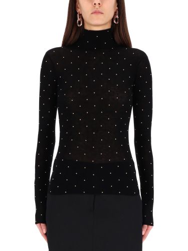 Secon-skin" efect mesh with studs - rabanne - Modalova