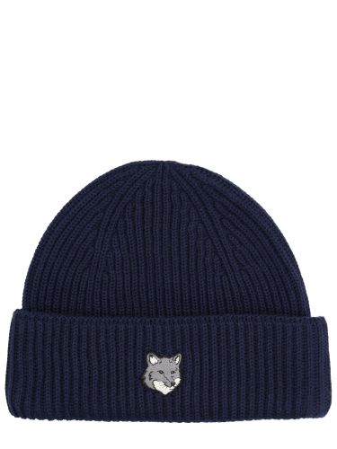 Beanie with fox patch - maison kitsuné - Modalova
