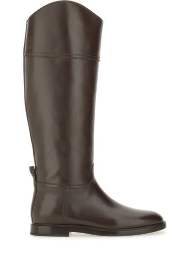 Brunello cucinelli leather boot - brunello cucinelli - Modalova