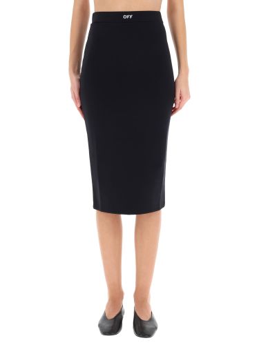 Off-white midi skirt with logo - off-white - Modalova