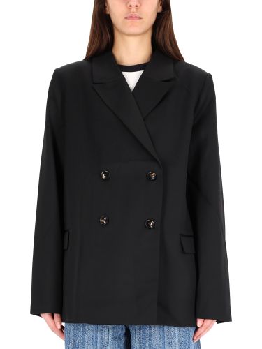 Ganni double-breasted wool jacket - ganni - Modalova
