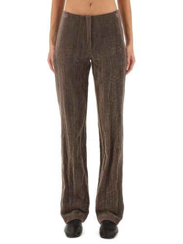 Alysi velvet "crinkle" slim pants - alysi - Modalova
