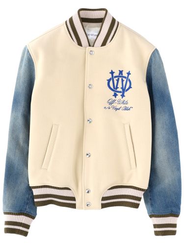 Gothic wool denim" jacket - off-white - Modalova