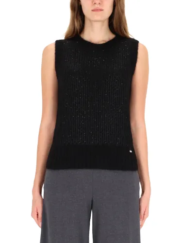 Herno metallic effect sequined vest - herno - Modalova