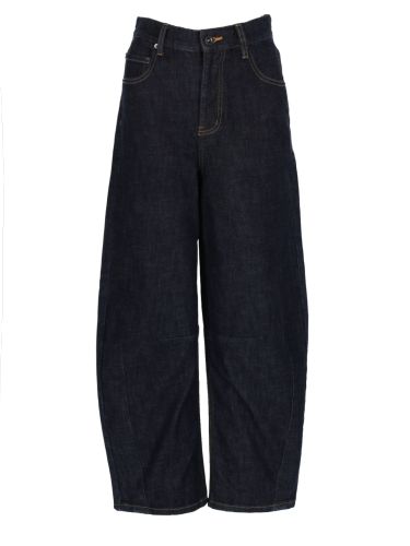 Jeans dritti in denim di cotone - self-portrait - Modalova