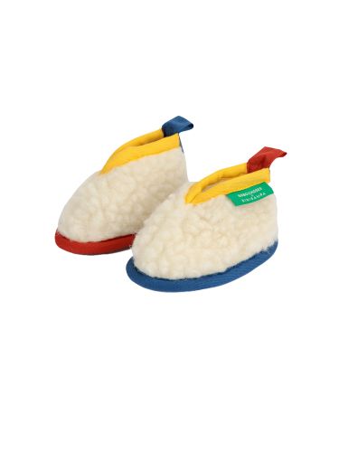 Leather and shearling ankle boot - bobo choses - Modalova