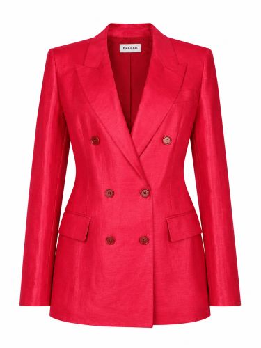 P. a.r. o.s. h. blazer doppiopetto in viscosa e lino - p.a.r.o.s.h. - Modalova