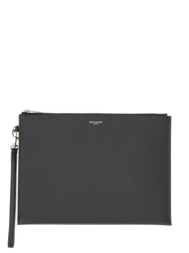 Saint laurent porta tablet con zip - saint laurent - Modalova