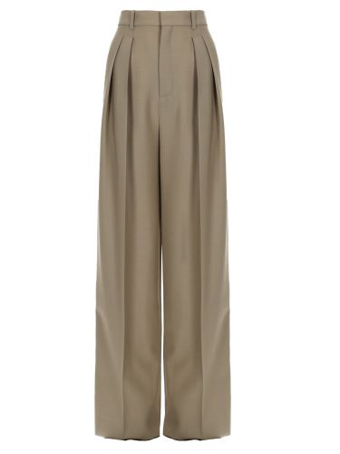 Pantalone sartoriale in lana e seta - saint laurent - Modalova
