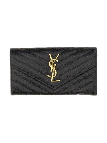 Portafogli con logo monogram - saint laurent - Modalova
