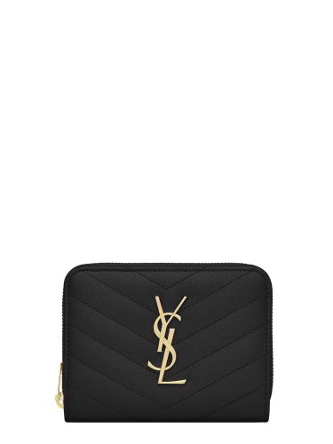 Cassandre matelassé" leather wallet - saint laurent - Modalova