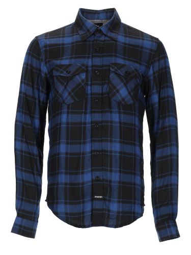 Camicia a quadri con logo - les artists - Modalova