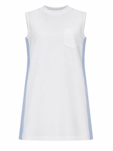 Abito mini in popeline di cotone - sacai - Modalova