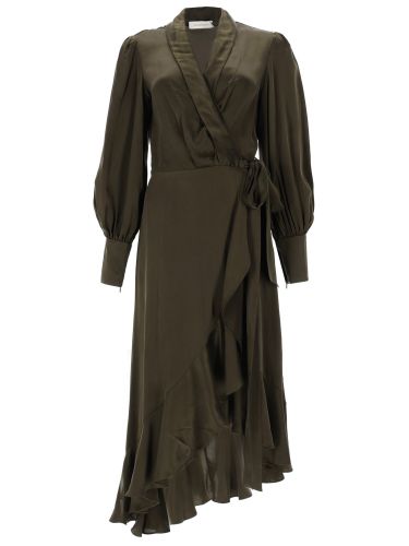 Zimmermann abito midi in seta - zimmermann - Modalova