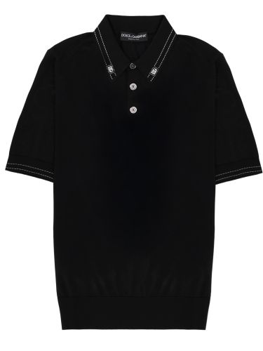 Dolce & gabbana silk polo - dolce & gabbana - Modalova
