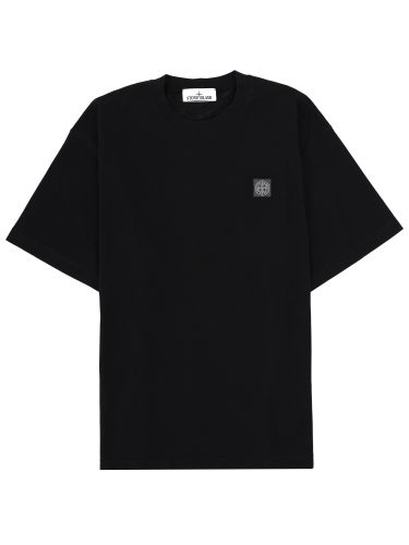 T-shirt with logo patch - stone island - Modalova