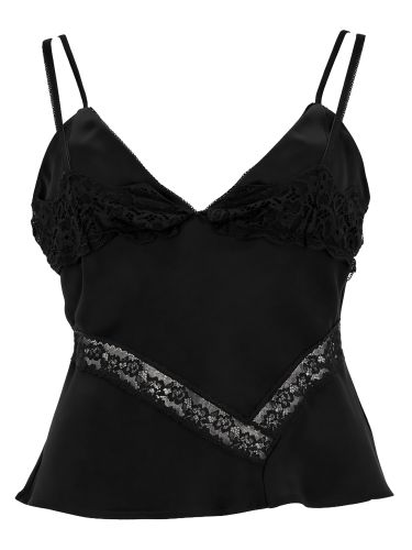 Msgm top con dettagli in pizzo - msgm - Modalova