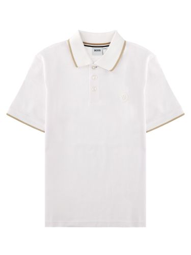 Boss polo con patch logo - boss - Modalova
