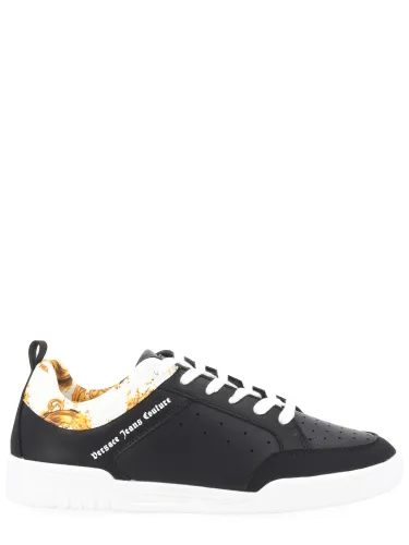 Sneaker con logo e motivo "weave" - versace jeans couture - Modalova