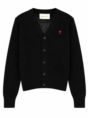 Ami paris cardigan with logo - ami paris - Modalova