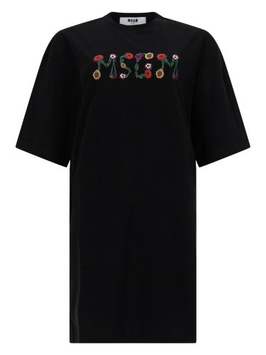 Msgm abito t-shirt con logo - msgm - Modalova