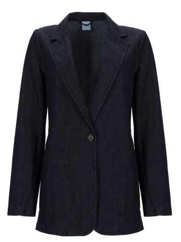 Aspesi single-breasted denim jacket - aspesi - Modalova