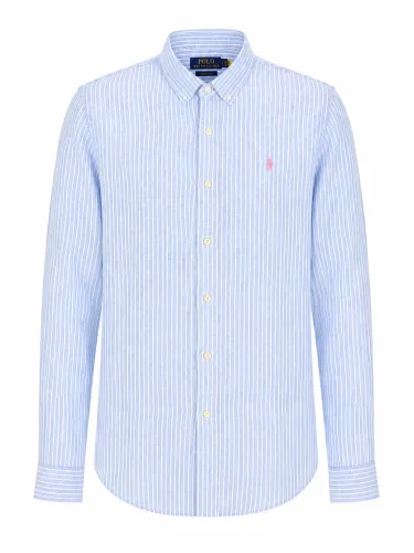 Polo ralph lauren camicia in lino - polo ralph lauren - Modalova
