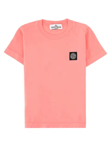 Stone island t-shirt con patch logo - stone island - Modalova