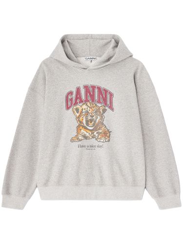 Ganni sweatshirt with logo - ganni - Modalova