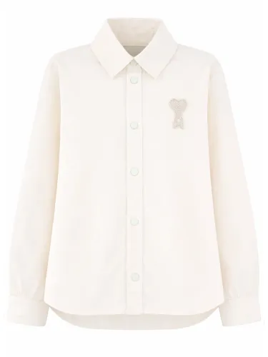 Ami paris overshirt con logo - ami paris - Modalova