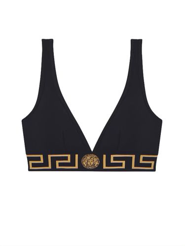Cotton jersey triangle bralette - versace - Modalova