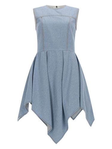 Abito in denim con gonna asimmetrica - msgm - Modalova