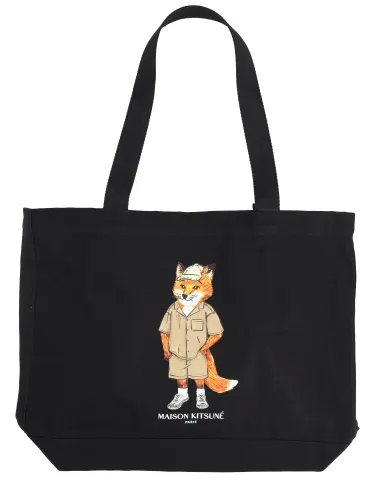 Borsa tote "dressed fox" - maison kitsuné - Modalova