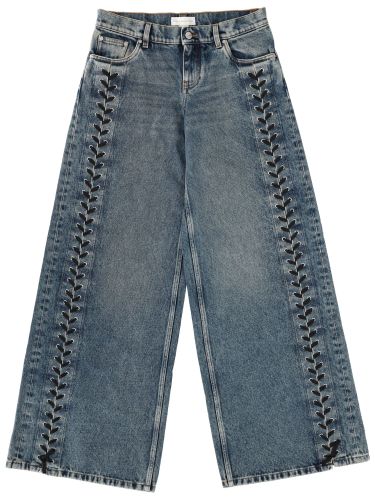 Stella mccartney jeans with laces - stella mccartney - Modalova